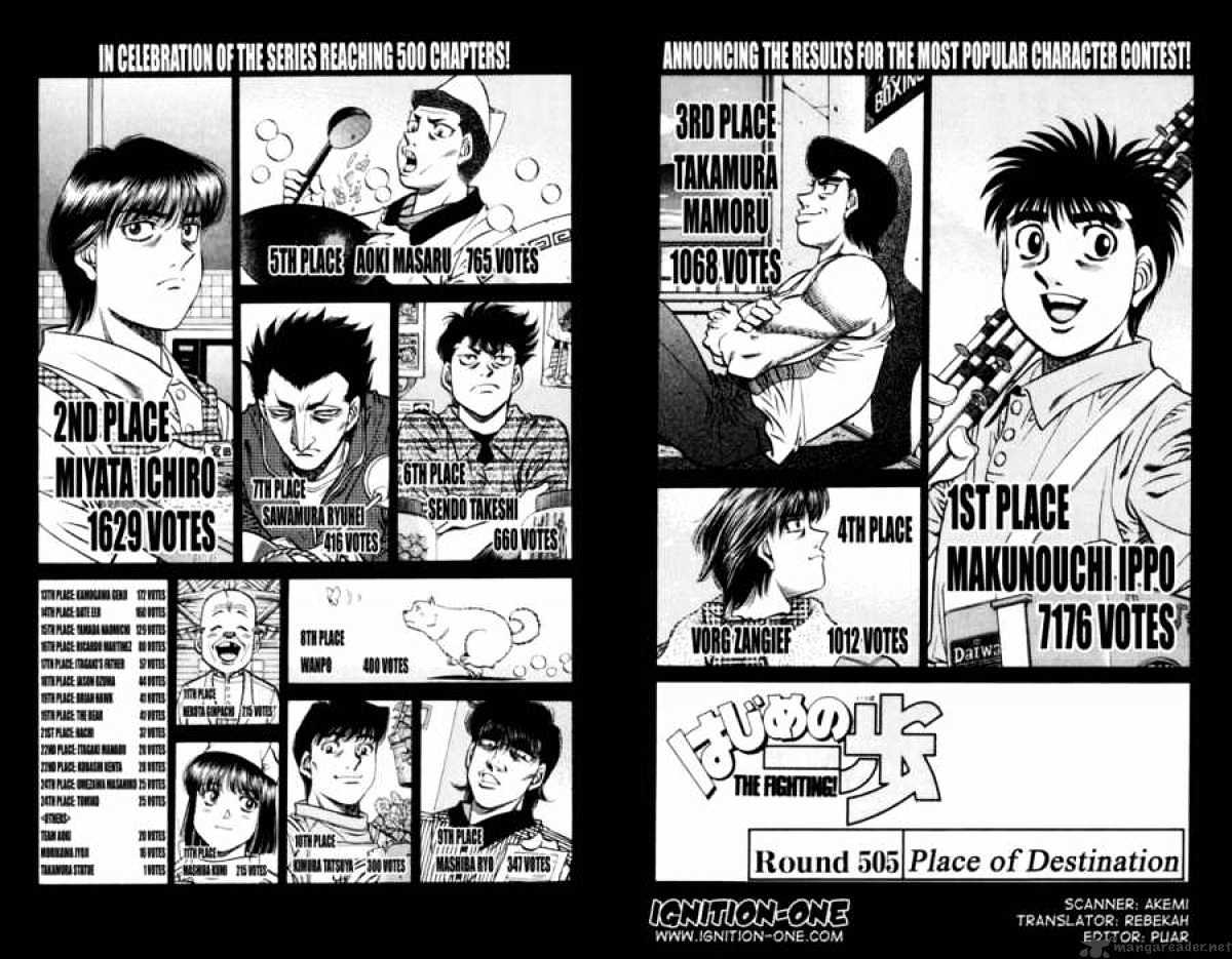 Hajime no Ippo: Fighting Spirit, Chapter 505 image 02